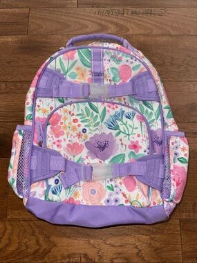 Pottery Barn Kids Lavender Floral Blooms Mackenzie Backpack - Size Small